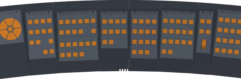 Front render of the Cockpit Control Panel prototype