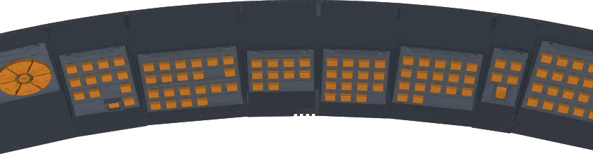 Top render of the Cockpit Control Panel prototype